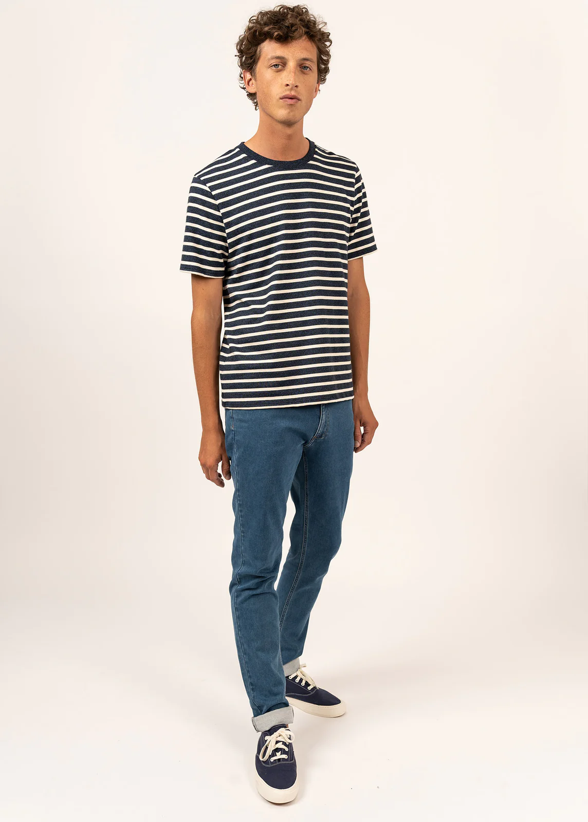 T-Shirt meliert aus Leinenmix LA VIGNE